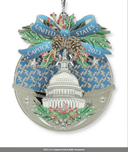 2023 U.S Capitol Etched Bulb Ornament